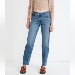 Free ship! Madewell Mid-Rise Perfect Vintage Straight Jean Cross Waist - 26